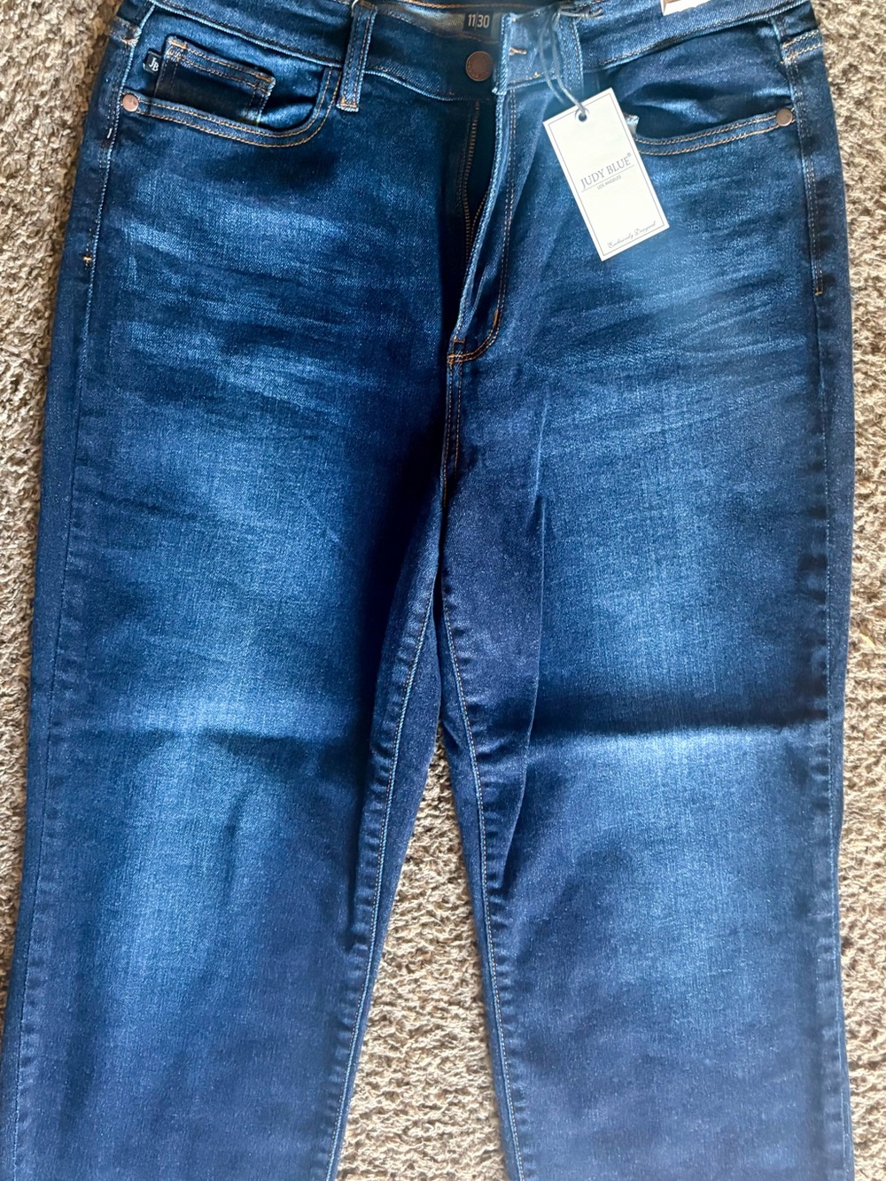 Judy Blue Men's Indigo Slim Straight Stretch Jeans